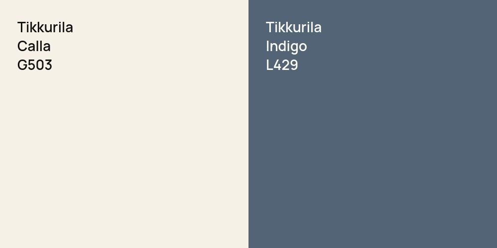 Tikkurila Calla vs. Tikkurila Indigo