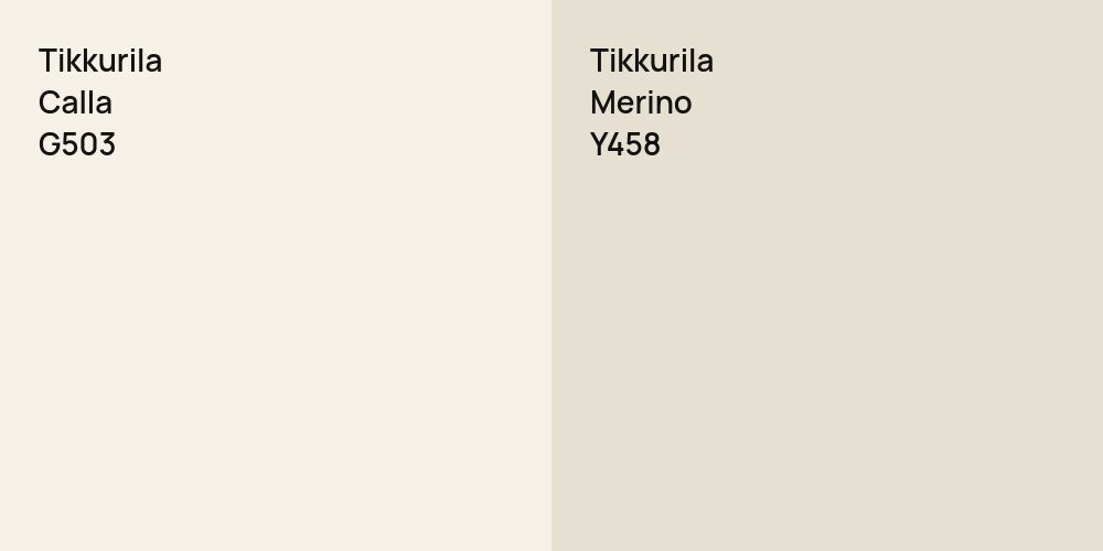 Tikkurila Calla vs. Tikkurila Merino