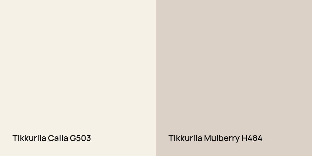 Tikkurila Calla vs. Tikkurila Mulberry