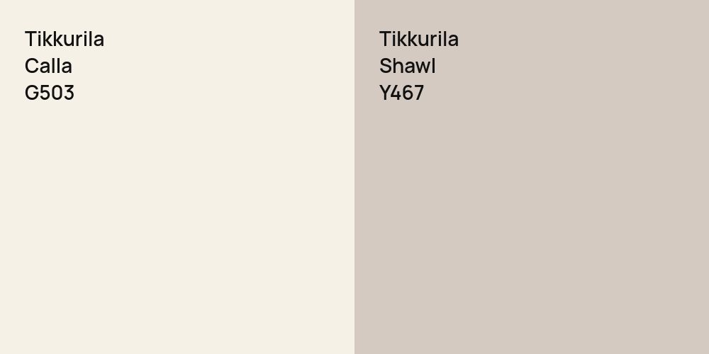 Tikkurila Calla vs. Tikkurila Shawl