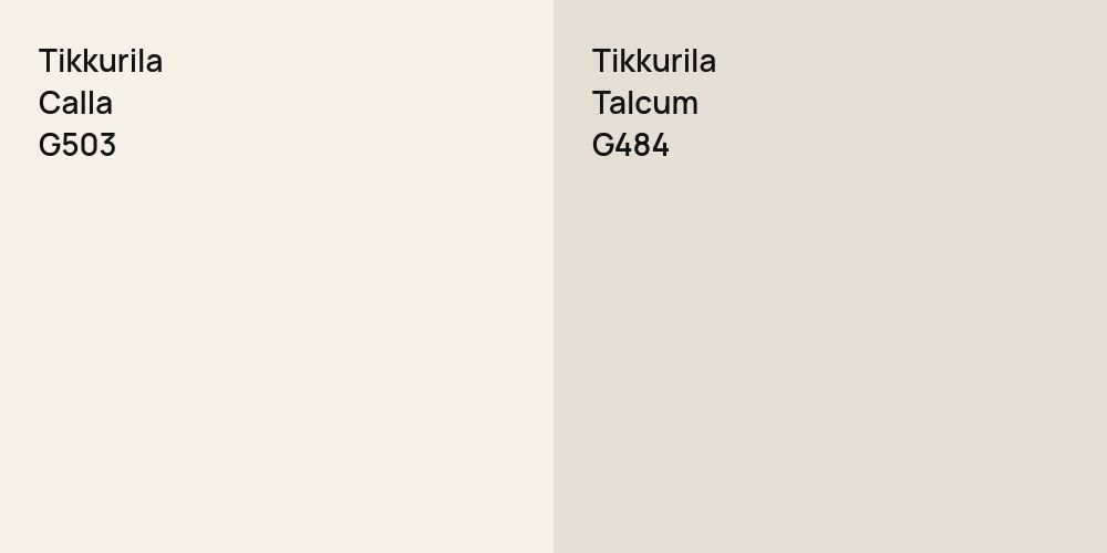 Tikkurila Calla vs. Tikkurila Talcum