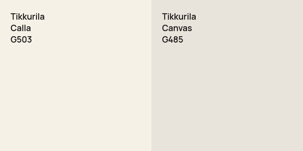 Tikkurila Calla vs. Tikkurila Canvas