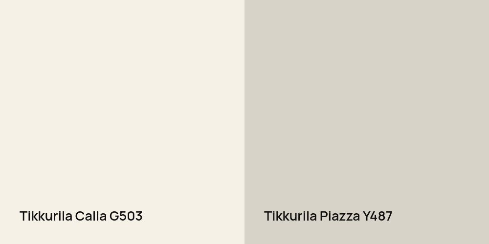 Tikkurila Calla vs. Tikkurila Piazza