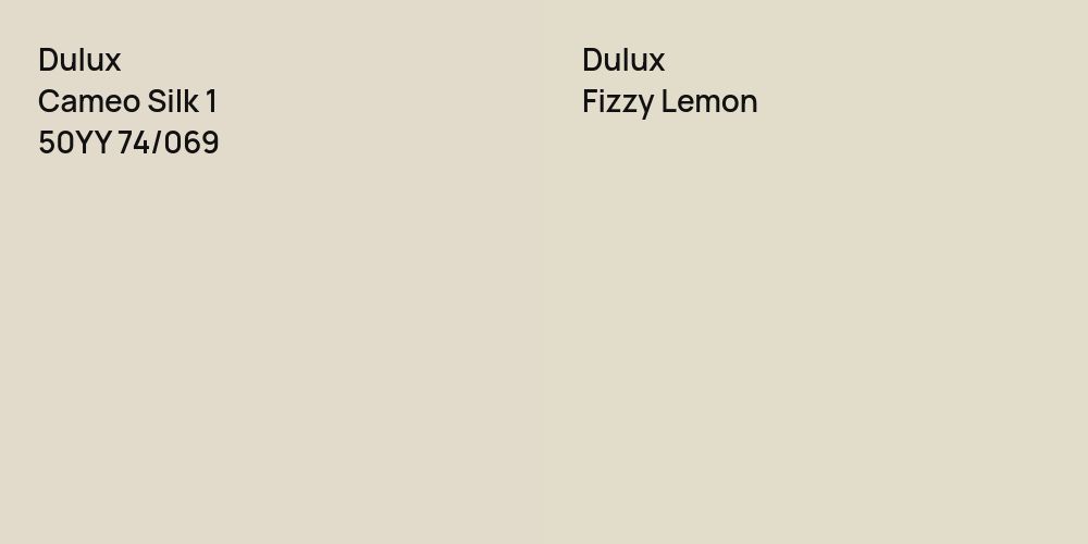 Dulux Cameo Silk 1 vs. Dulux Fizzy Lemon