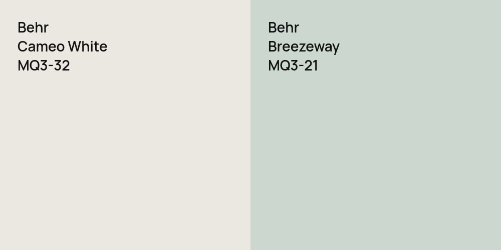 Behr Cameo White vs. Behr Breezeway