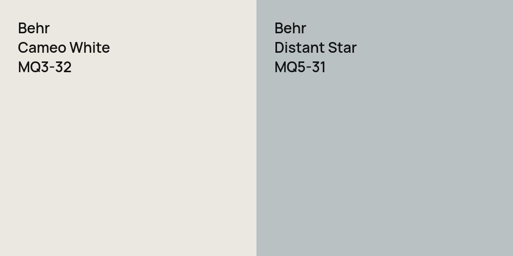 Behr Cameo White vs. Behr Distant Star