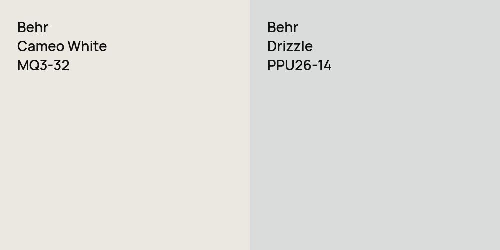 Behr Cameo White vs. Behr Drizzle