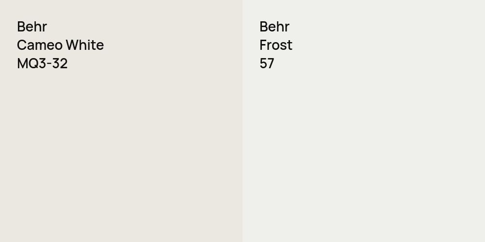 Behr Cameo White vs. Behr Frost