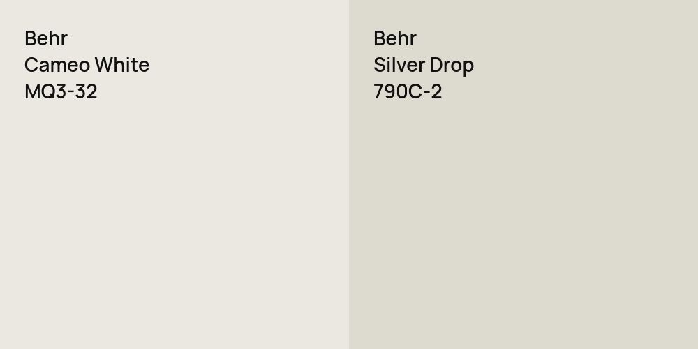 Behr Cameo White vs. Behr Silver Drop