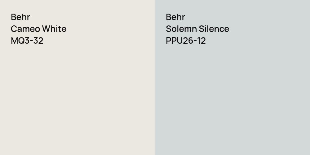 Behr Cameo White vs. Behr Solemn Silence