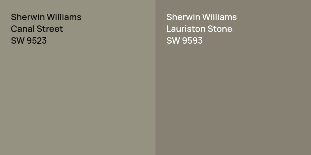 Sherwin Williams Canal Street vs. Sherwin Williams Lauriston Stone