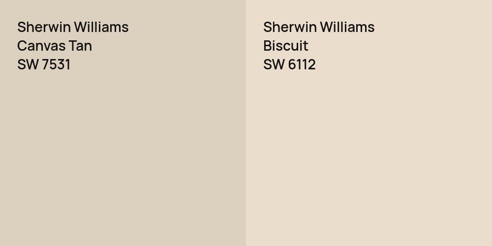 Sherwin Williams Canvas Tan vs. Sherwin Williams Biscuit