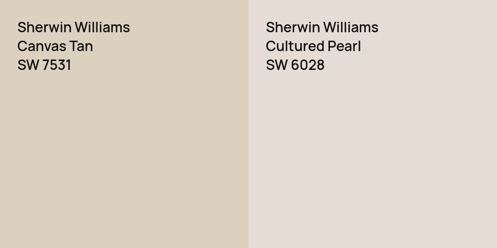 Sherwin Williams Canvas Tan vs. Sherwin Williams Cultured Pearl