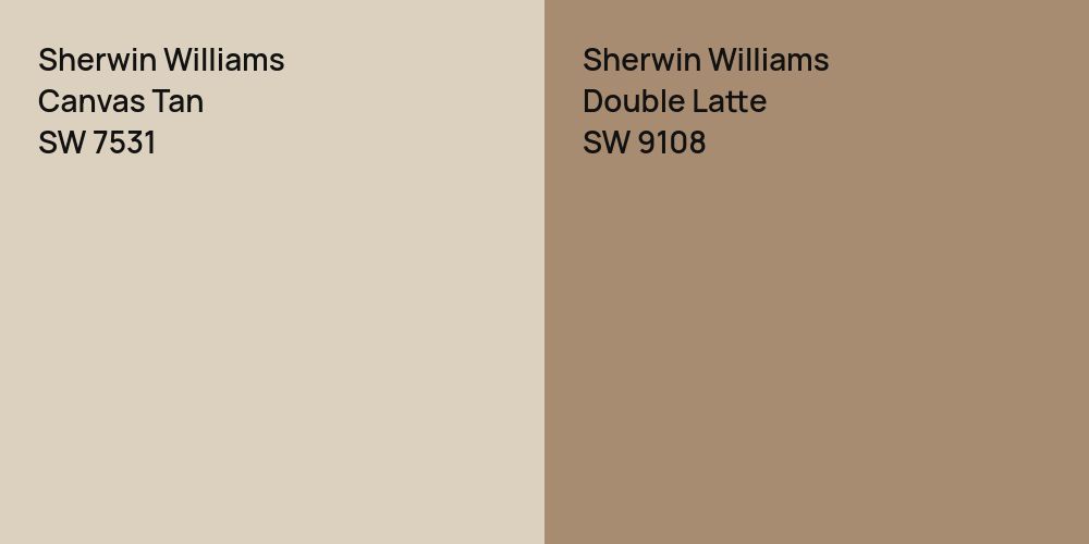 Sherwin Williams Canvas Tan vs. Sherwin Williams Double Latte