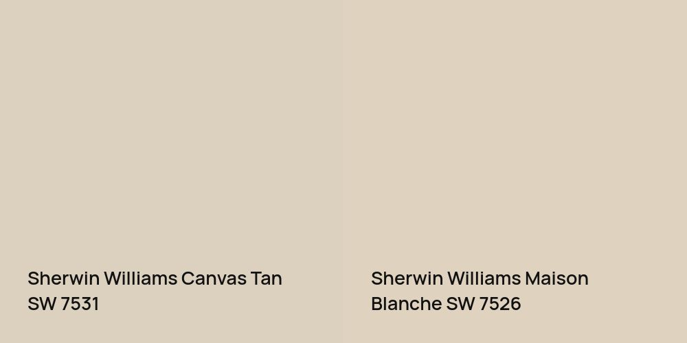 Sherwin Williams Canvas Tan vs. Sherwin Williams Maison Blanche