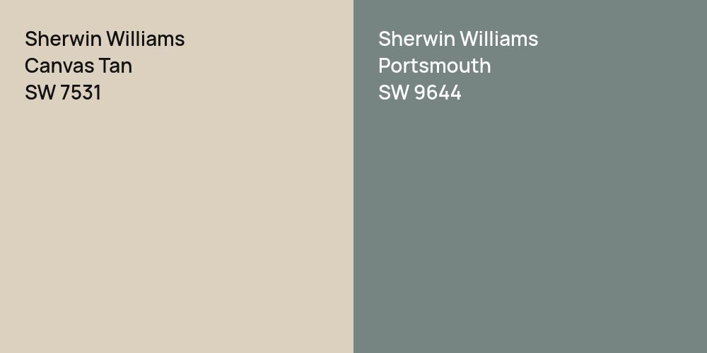 Sherwin Williams Canvas Tan vs. Sherwin Williams Portsmouth