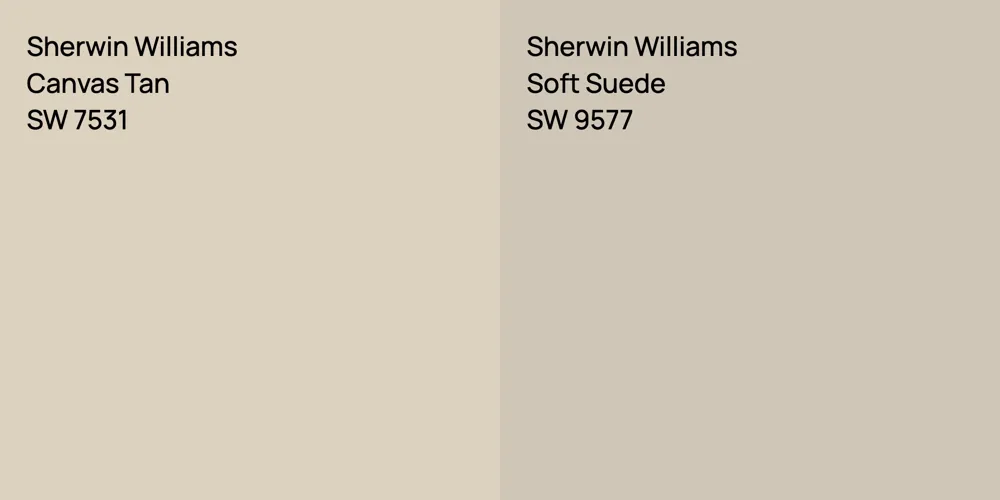 Sherwin Williams Canvas Tan vs. Sherwin Williams Soft Suede