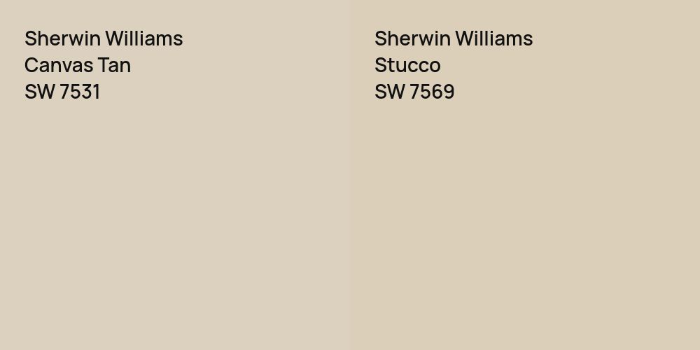 Sherwin Williams Canvas Tan vs. Sherwin Williams Stucco