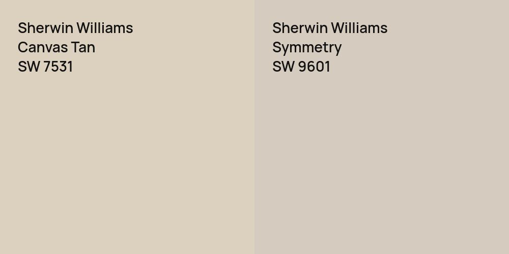 Sherwin Williams Canvas Tan vs. Sherwin Williams Symmetry