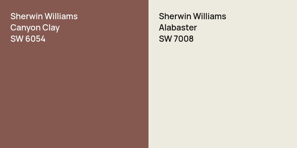 Sherwin Williams Canyon Clay vs. Sherwin Williams Alabaster