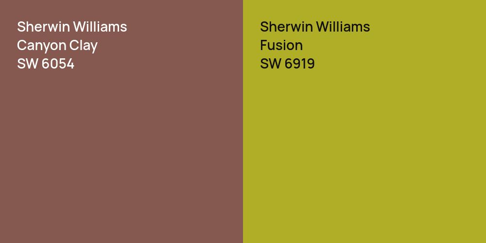 Sherwin Williams Canyon Clay vs. Sherwin Williams Fusion