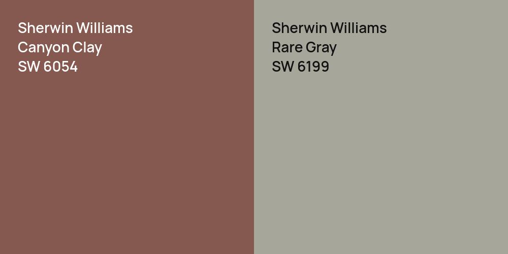 Sherwin Williams Canyon Clay vs. Sherwin Williams Rare Gray