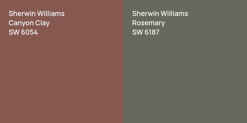 Sherwin Williams Canyon Clay vs. Sherwin Williams Rosemary