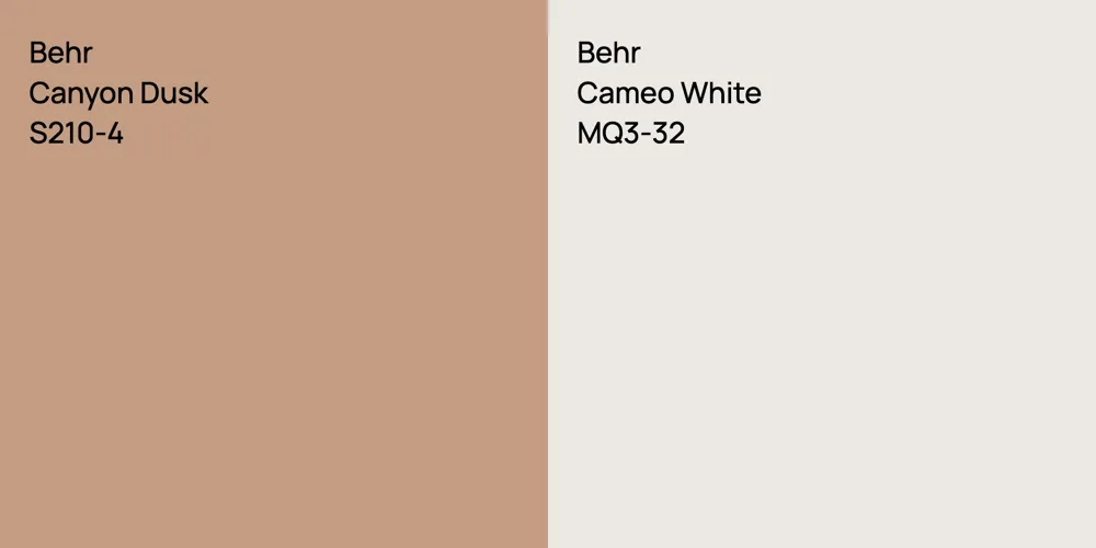 Behr Canyon Dusk vs. Behr Cameo White