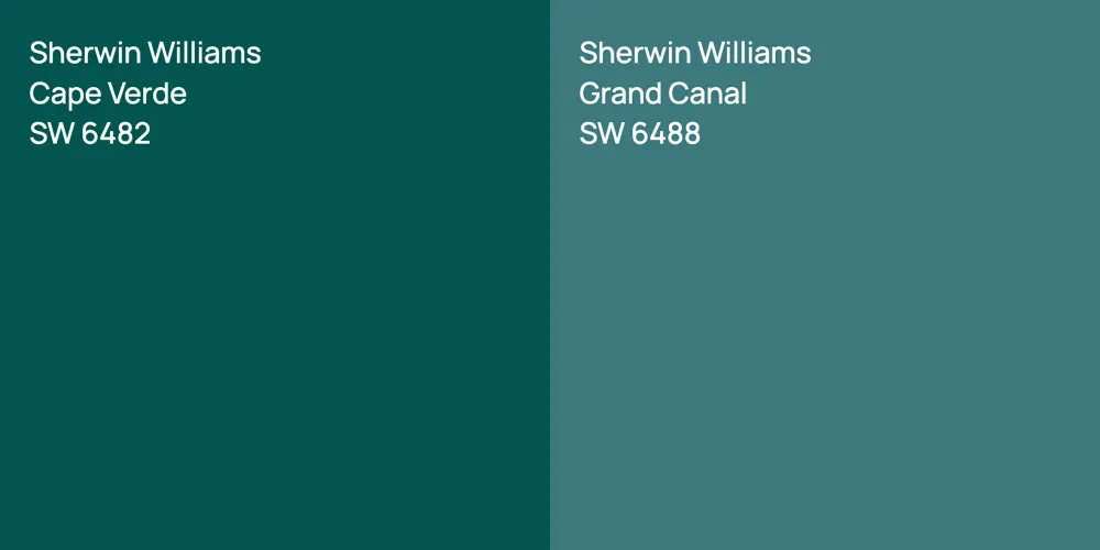 Sherwin Williams Cape Verde vs. Sherwin Williams Grand Canal