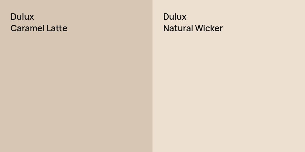 Dulux Caramel Latte vs. Dulux Natural Wicker