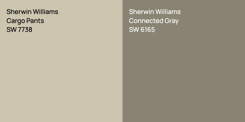 Sherwin Williams Cargo Pants vs. Sherwin Williams Connected Gray