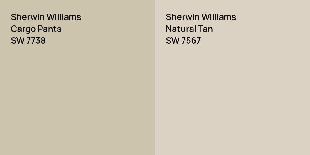 Sherwin Williams Cargo Pants vs. Sherwin Williams Natural Tan