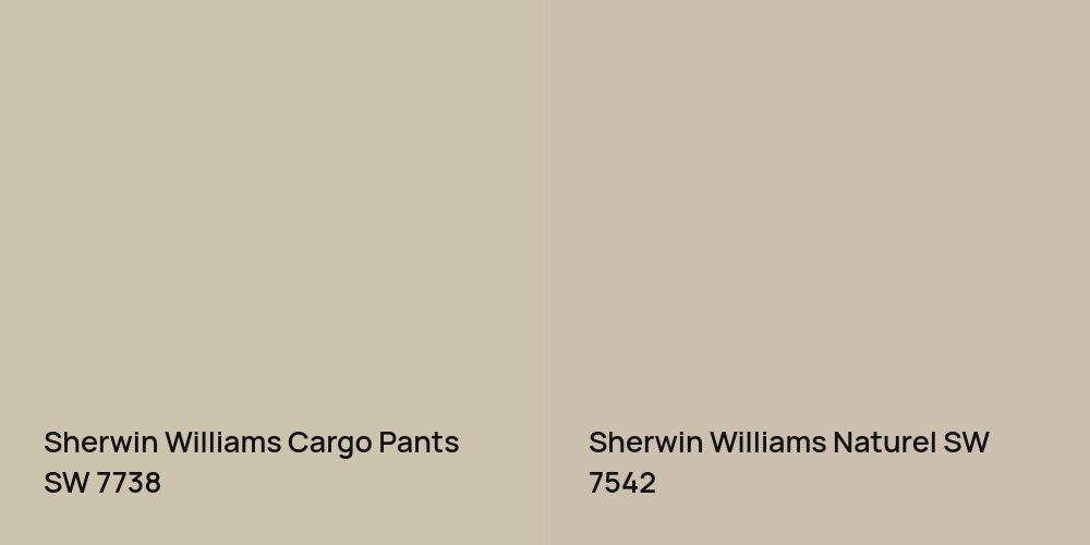 Sherwin Williams Cargo Pants vs. Sherwin Williams Naturel