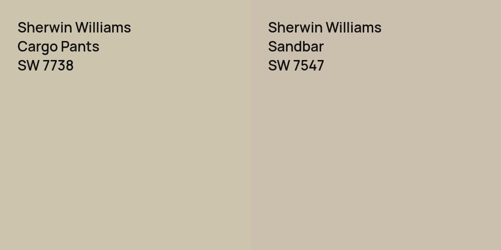 Sherwin Williams Cargo Pants vs. Sherwin Williams Sandbar