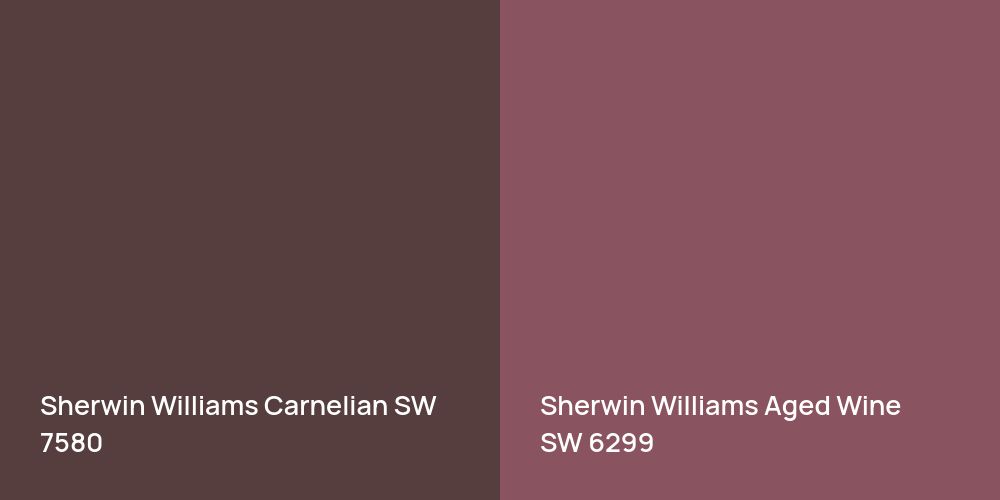 Sherwin Williams Carnelian vs. Sherwin Williams Aged Wine