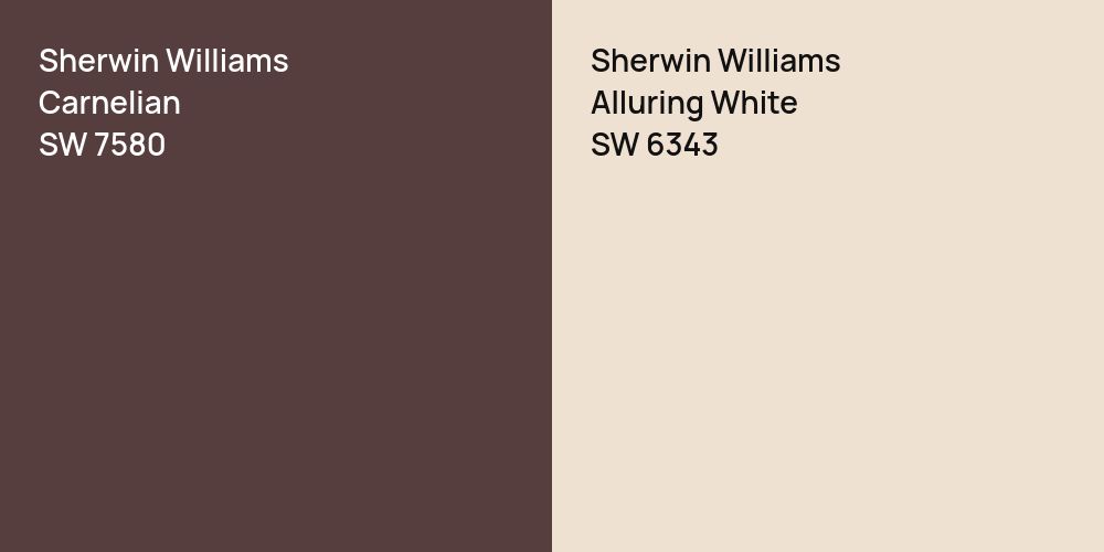 Sherwin Williams Carnelian vs. Sherwin Williams Alluring White