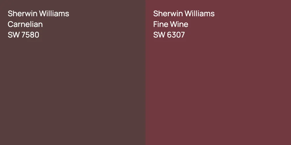 Sherwin Williams Carnelian vs. Sherwin Williams Fine Wine