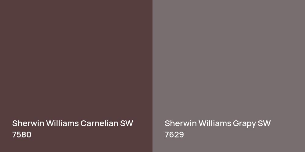 Sherwin Williams Carnelian vs. Sherwin Williams Grapy