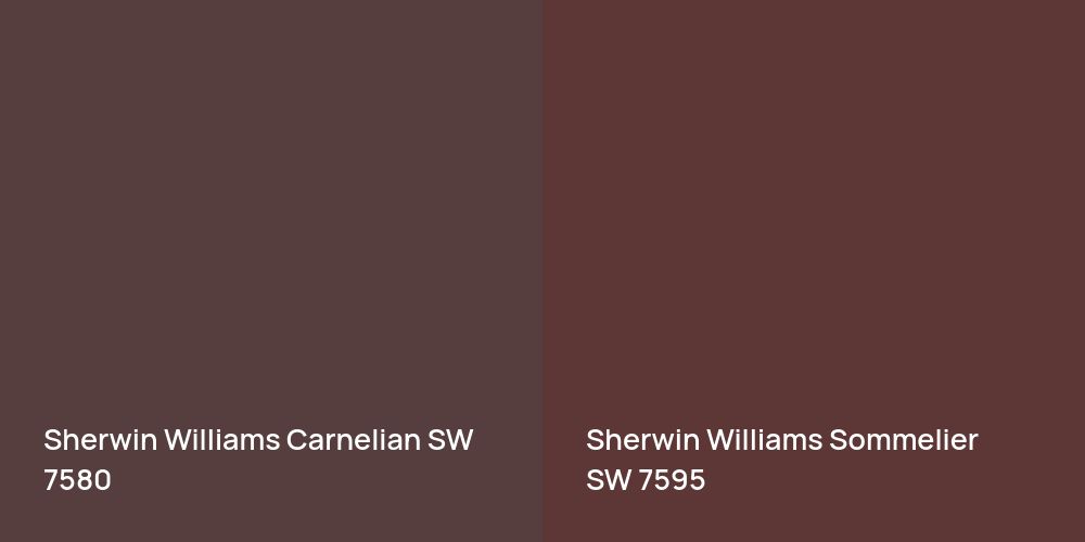 Sherwin Williams Carnelian vs. Sherwin Williams Sommelier