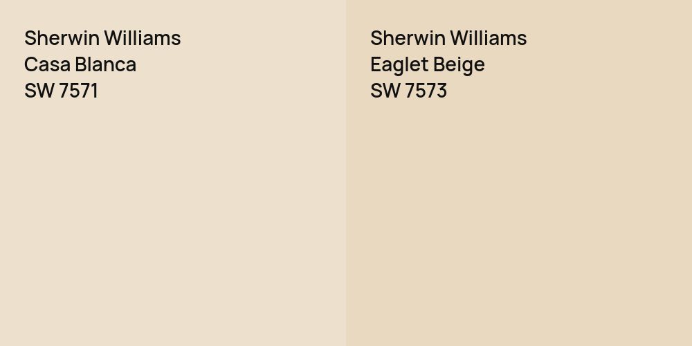 Sherwin Williams Casa Blanca vs. Sherwin Williams Eaglet Beige