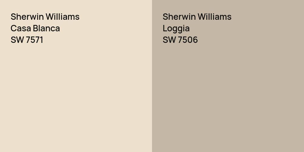 Sherwin Williams Casa Blanca vs. Sherwin Williams Loggia