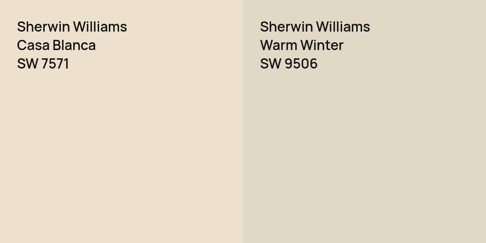 Sherwin Williams Casa Blanca vs. Sherwin Williams Warm Winter