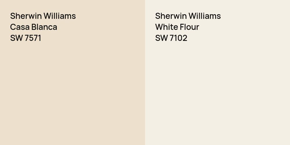 Sherwin Williams Casa Blanca vs. Sherwin Williams White Flour