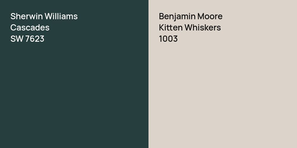 Sherwin Williams Cascades vs. Benjamin Moore Kitten Whiskers