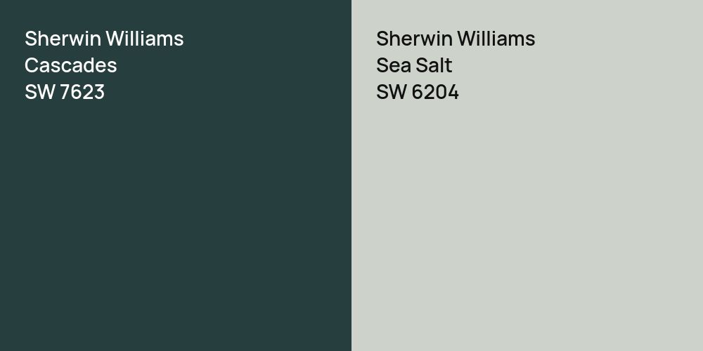 Sherwin Williams Cascades vs. Sherwin Williams Sea Salt