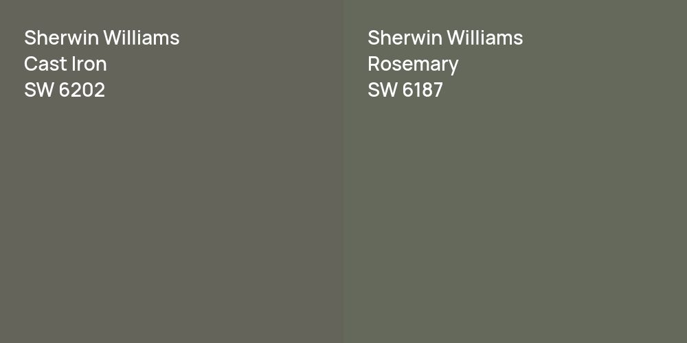 Sherwin Williams Cast Iron vs. Sherwin Williams Rosemary