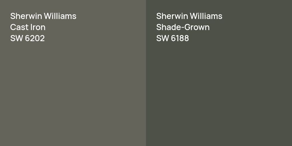 Sherwin Williams Cast Iron vs. Sherwin Williams Shade-Grown