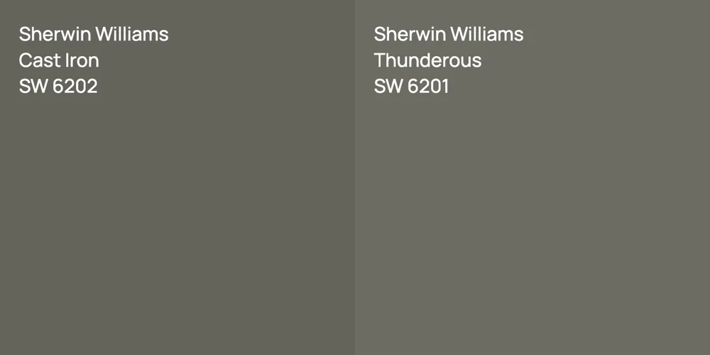 Sherwin Williams Cast Iron vs. Sherwin Williams Thunderous