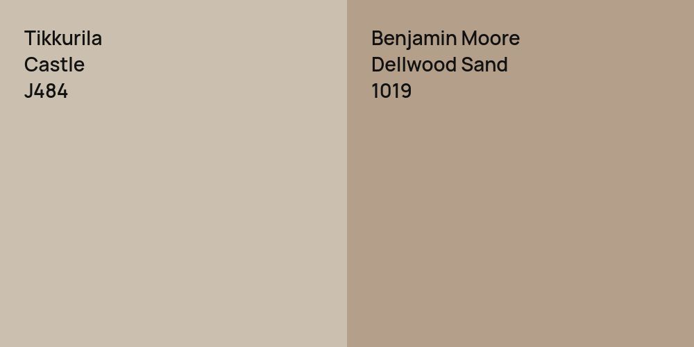 Tikkurila Castle vs. Benjamin Moore Dellwood Sand