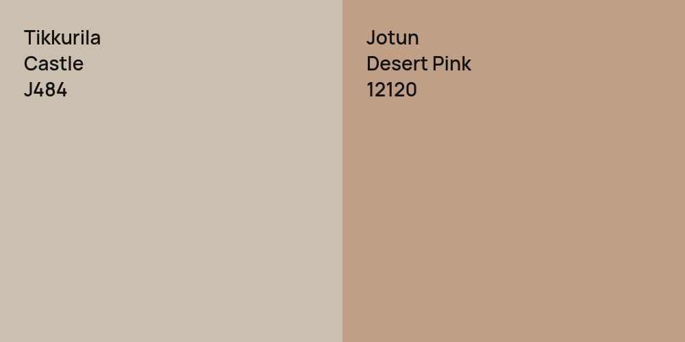 Tikkurila Castle vs. Jotun Desert Pink